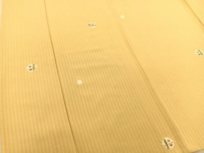 平和屋着物▽上質な小紋 単衣 絞り 幾何学文様 金彩 正絹 逸品 BAAS8038yc