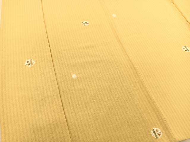 平和屋着物▽上質な小紋 単衣 絞り 幾何学文様 金彩 正絹 逸品 BAAS8038yc