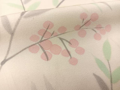 平和屋着物▽訪問着 単衣 手描き 南天文 正絹 逸品 BAAS8039yc