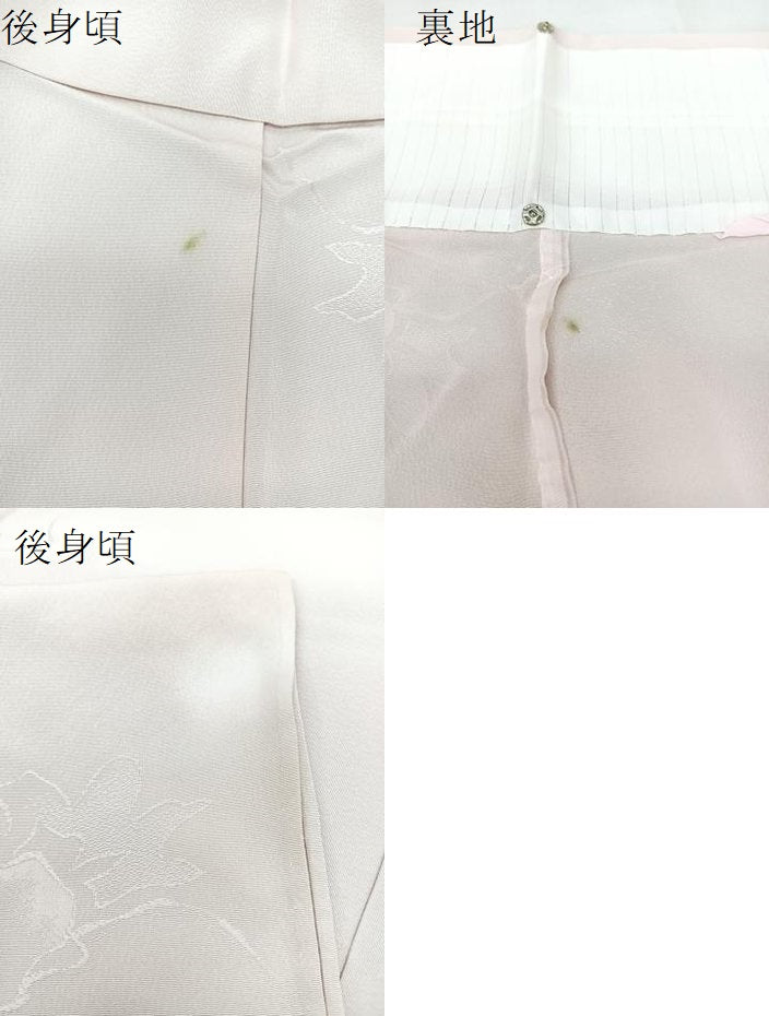 平和屋着物▽上質な小紋 単衣 地紋起こし 舞花文 正絹 逸品 BAAS8060yc
