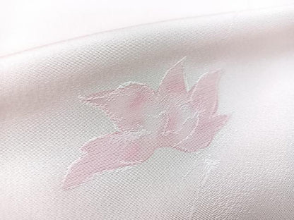 平和屋着物▽上質な小紋 単衣 地紋起こし 舞花文 正絹 逸品 BAAS8060yc