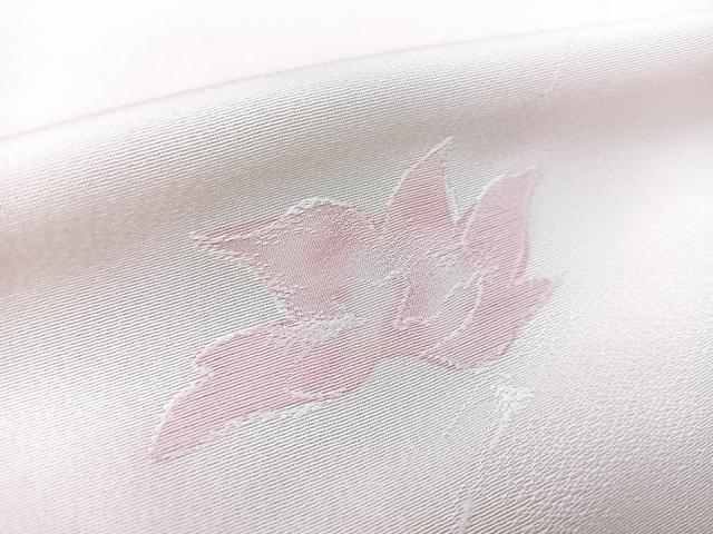 平和屋着物▽上質な小紋 単衣 地紋起こし 舞花文 正絹 逸品 BAAS8060yc