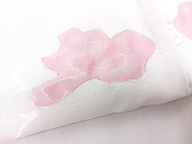 平和屋着物▽上質な小紋 単衣 地紋起こし 舞花文 正絹 逸品 BAAS8060yc
