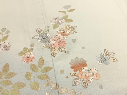 平和屋着物▽訪問着 単衣 相良刺繍 辻が花 暈し染め 金銀彩 正絹 逸品 BAAS8074yc