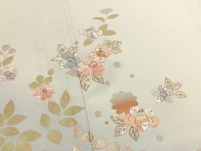平和屋着物▽訪問着 単衣 相良刺繍 辻が花 暈し染め 金銀彩 正絹 逸品 BAAS8074yc