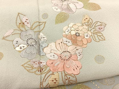 平和屋着物▽訪問着 単衣 相良刺繍 辻が花 暈し染め 金銀彩 正絹 逸品 BAAS8074yc