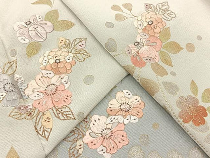 平和屋着物▽訪問着 単衣 相良刺繍 辻が花 暈し染め 金銀彩 正絹 逸品 BAAS8074yc