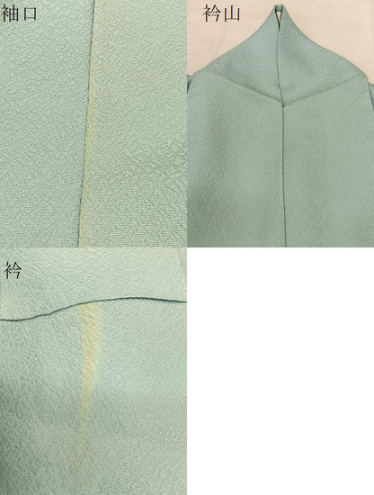 平和屋着物▽上質な色無地　単衣　氷割地紋　瓶覗色　正絹　逸品　BAAS8075yc