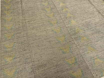 平和屋着物▽上質な紬 単衣 舞蝶間道 正絹 逸品 BAAS8192yc