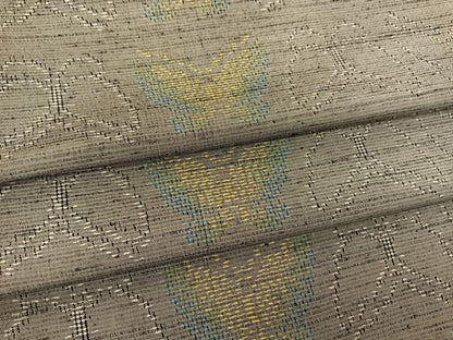 平和屋着物▽上質な紬 単衣 舞蝶間道 正絹 逸品 BAAS8192yc