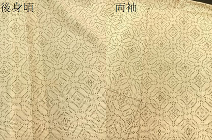平和屋着物▽本塩沢 単衣 七宝文 正絹 逸品 BAAS8306hv