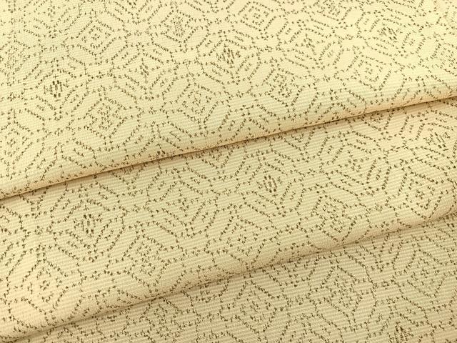 平和屋着物▽本塩沢 単衣 七宝文 正絹 逸品 BAAS8306hv
