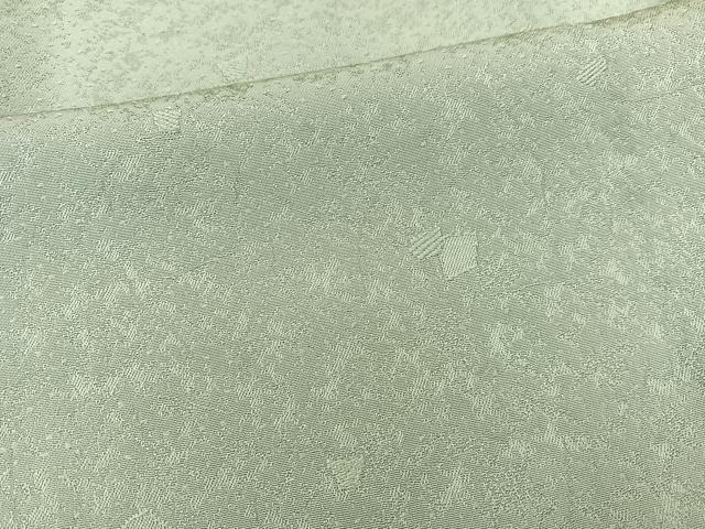 平和屋着物▽上質な色無地　単衣　泊散らし地紋　山葵色　正絹　逸品　未使用　BAAS8311hv