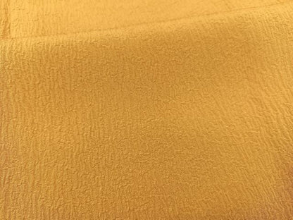 平和屋着物▽上質な色無地 単衣 ふくれ織り 黄朽葉色 正絹 逸品 BAAS8312hv