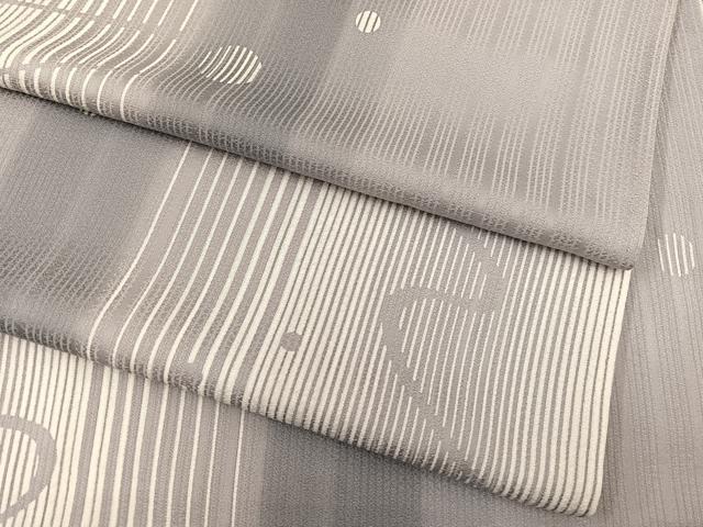 平和屋着物▽上質な小紋 単衣 霰流線文 正絹 逸品 BAAS8330hv