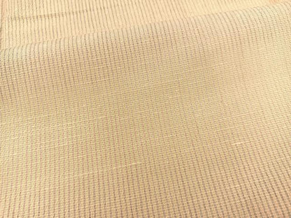 平和屋着物▽上質な小紋　単衣　横段文　お召縮緬　正絹　逸品　BAAS8337hv