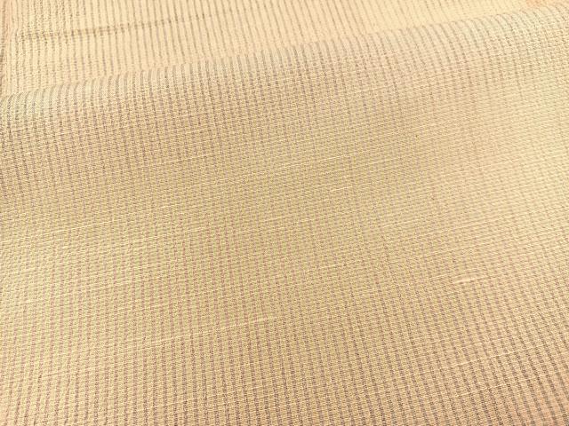 平和屋着物▽上質な小紋　単衣　横段文　お召縮緬　正絹　逸品　BAAS8337hv