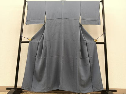平和屋着物▽上質な色無地 単衣 藤鼠色 正絹 逸品 BAAS8347hv