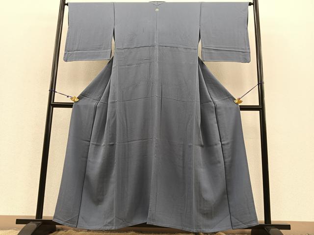 平和屋着物▽上質な色無地 単衣 藤鼠色 正絹 逸品 BAAS8347hv