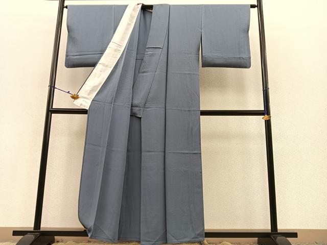 平和屋着物▽上質な色無地 単衣 藤鼠色 正絹 逸品 BAAS8347hv