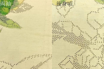 平和屋着物▽上質な小紋 単衣 草花文 正絹 逸品 BAAS8354hv