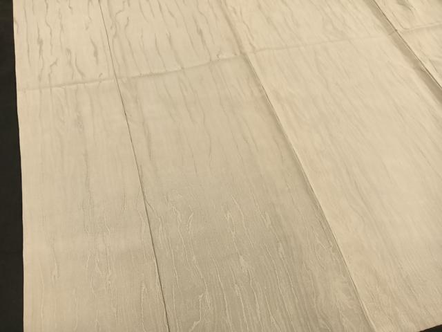 平和屋着物▽上質な色無地　単衣　木目地紋　絹鼠色　正絹　逸品　BAAS8365hv