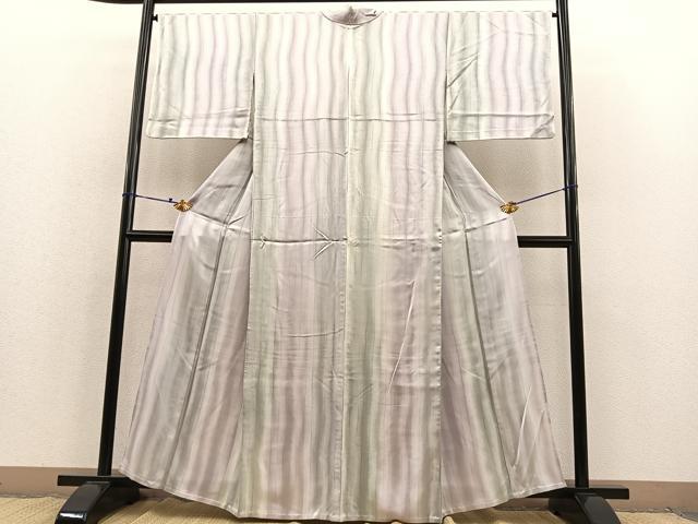 平和屋着物▽上質な小紋 単衣 間道 暈し染め 正絹 逸品 BAAS8371hv