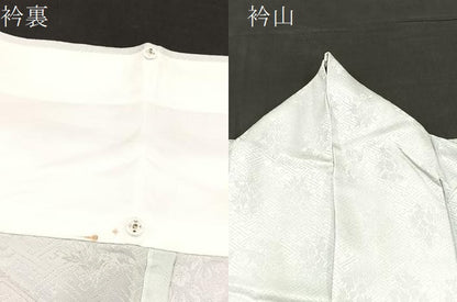 平和屋着物▽訪問着 単衣 松竹梅 短冊花文 暈し染め まるやま扱い 正絹 逸品 BAAS8372hv