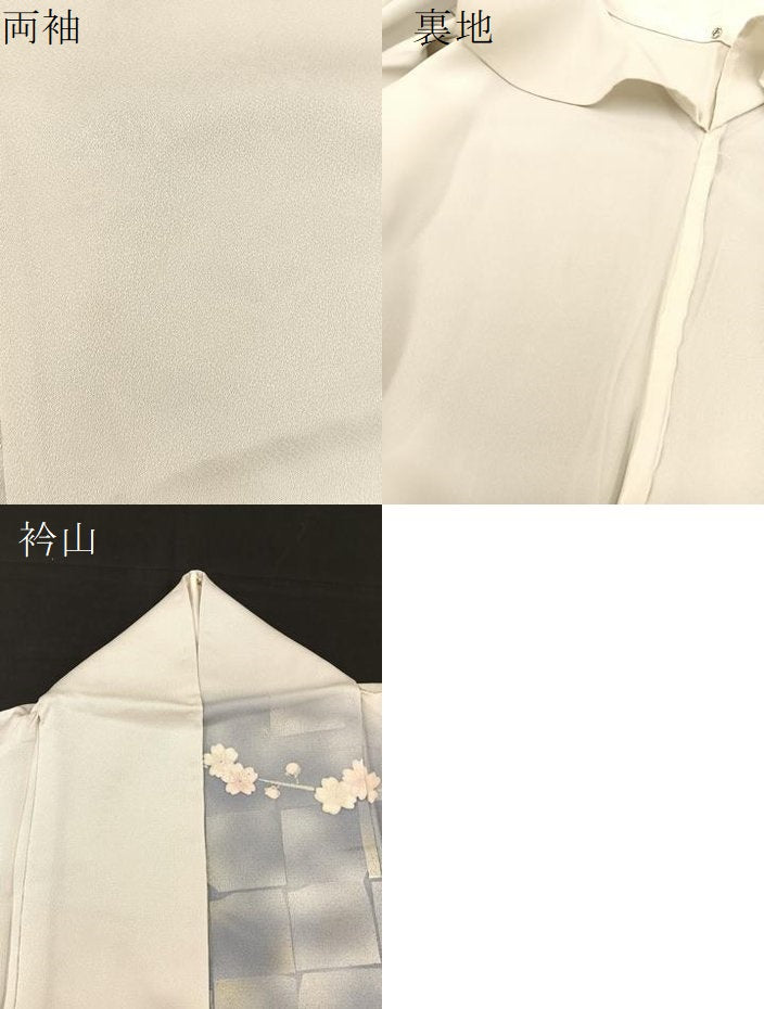 平和屋着物▽訪問着 単衣 椿花文 暈し染め 正絹 逸品 BAAS8377hv