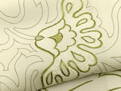 平和屋着物▽訪問着 単衣 刺繍 飾花文 金糸 正絹 逸品 BAAS8381hv
