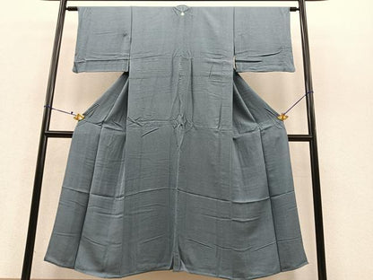 平和屋着物▽上質な色無地 単衣 豆がら茶色 正絹 逸品 BAAS8385hv