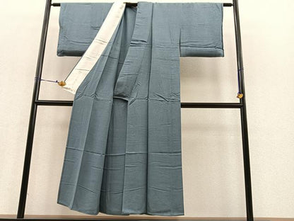 平和屋着物▽上質な色無地 単衣 豆がら茶色 正絹 逸品 BAAS8385hv