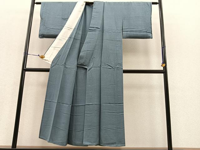 平和屋着物▽上質な色無地 単衣 豆がら茶色 正絹 逸品 BAAS8385hv