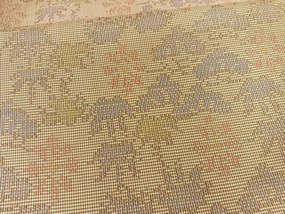 平和屋着物▽上質な紬 単衣 松竹花文 正絹 逸品 BAAS8387hv