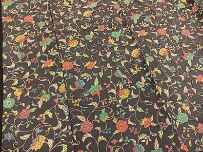 平和屋着物▽上質な小紋　単衣　花唐草文　正絹　逸品　CAAY6401gh