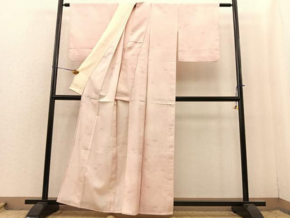 平和屋着物＊夏物　小紋　杢目文様　正絹　逸品　BAAS8676fw