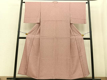 平和屋着物▽江戸小紋 単衣 雪輪尽くし 正絹 逸品 BAAS8748fw