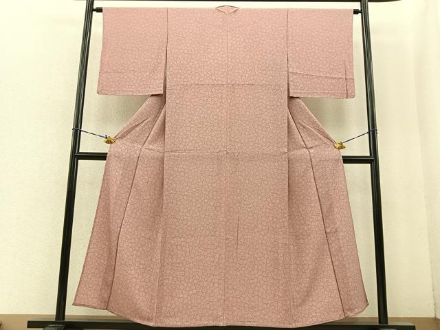 平和屋着物▽江戸小紋 単衣 雪輪尽くし 正絹 逸品 BAAS8748fw