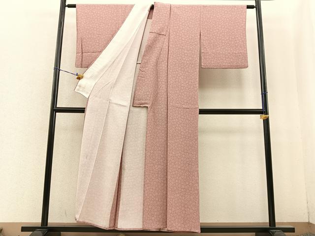 平和屋着物▽江戸小紋 単衣 雪輪尽くし 正絹 逸品 BAAS8748fw