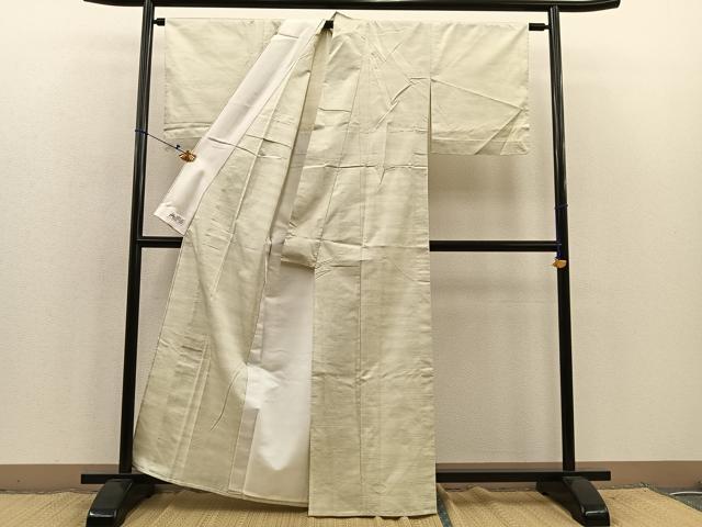平和屋着物▽上質な紬 単衣 霞文 やまと誂製 正絹 逸品 未使用 BAAS8855ui