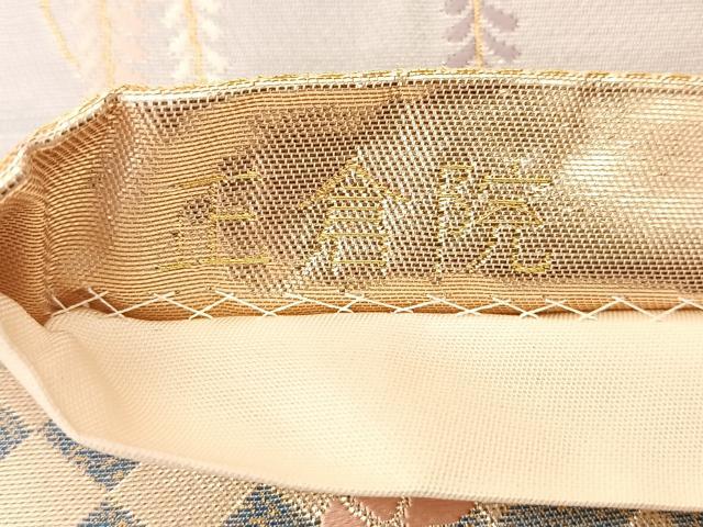 平和屋着物◎六通柄袋帯 唐織 正倉院 割付有職 金銀糸 正絹 逸品 BAAS8915ui