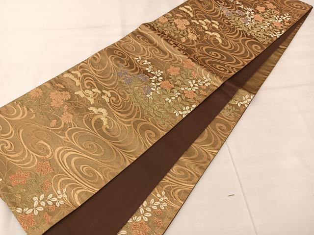 平和屋着物◎六通柄袋帯 天平の香 金糸 正絹 逸品 BAAS8943ui