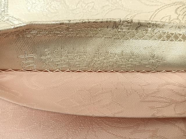 平和屋着物◎六通柄袋帯 正倉院花文 銀糸 正絹 逸品 BAAS8949ui