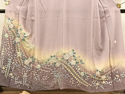 平和屋着物▽訪問着　単衣　作家物　辻が花　正絹　逸品　BAAS9214ow
