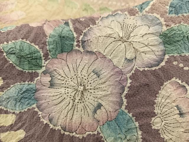 平和屋着物▽訪問着　単衣　作家物　辻が花　正絹　逸品　BAAS9214ow