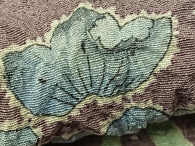 平和屋着物▽訪問着　単衣　作家物　辻が花　正絹　逸品　BAAS9214ow