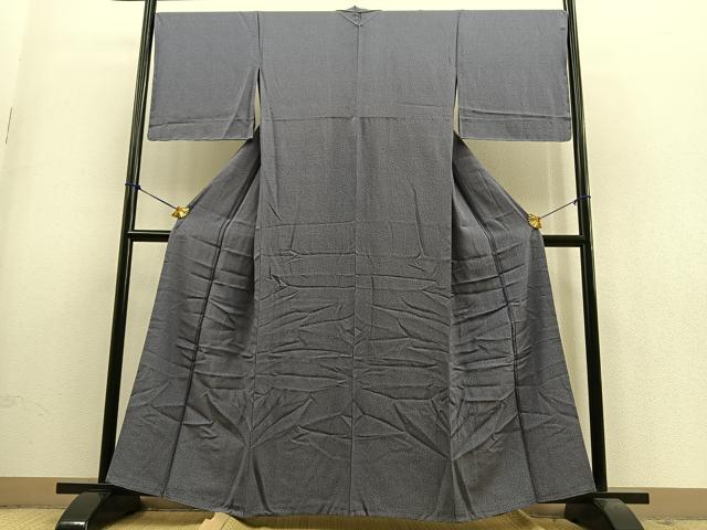 平和屋着物▽江戸小紋　単衣　草花文　正絹　逸品　未使用　BAAS9241ow