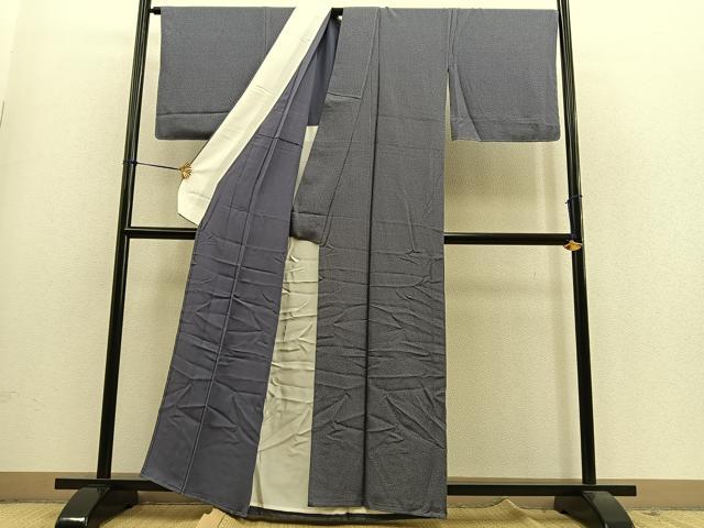 平和屋着物▽江戸小紋　単衣　草花文　正絹　逸品　未使用　BAAS9241ow