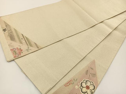 平和屋着物◎太鼓柄袋帯 辻が花 綴れ 銀糸 正絹 逸品 BAAS9395ow