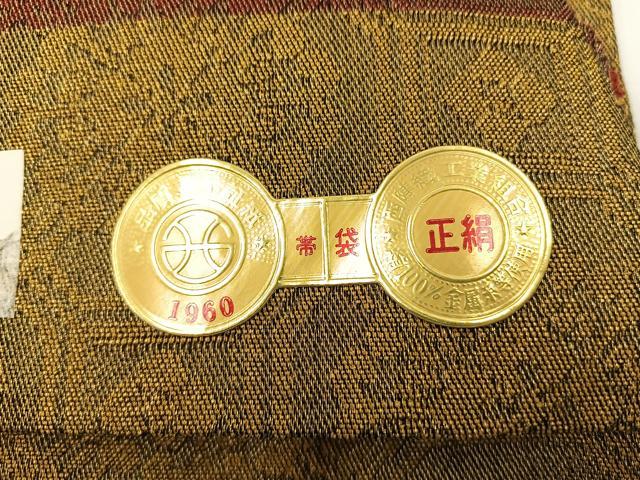SO-451 袋帯 太鼓柄 正絹 未仕立て 切嵌文様 高級 平和屋着物◎西陣 太鼓柄袋帯 切り嵌め花鳥文 金彩 正絹 逸品